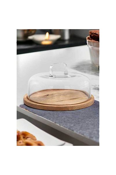 The Mia Madera Round Cake Storage Fan 17X26X26 cm