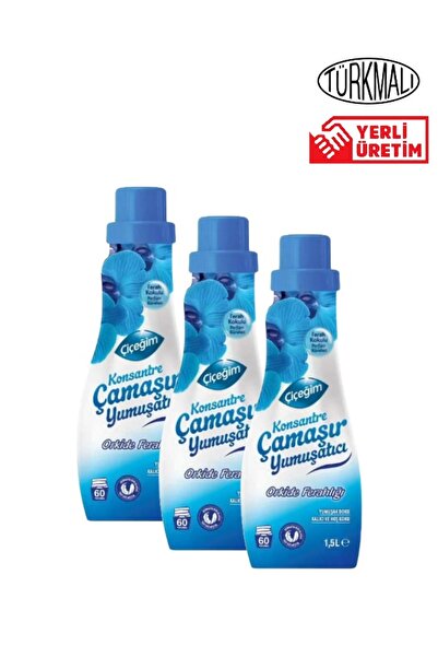 Çiçeğim ÇAMAŞIR YUMUŞATICISI 1500 MLX3 ADET ÇİÇEĞİM ORKİDE FERAHLIĞI