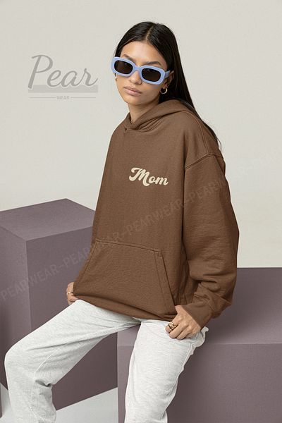 Pear Wear Дамски суитшърт с принт MOM Oversize