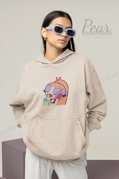 Pear Wear Γυναικείο φούτερ με κουκούλα με κουκούλα Powerpuff Girls με 3 νήματα ράστερ