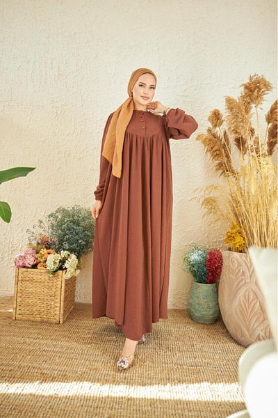 Nissra Ankanoor Πλεκτό Μουσουλμανικό Φόρεμα Anka 250101