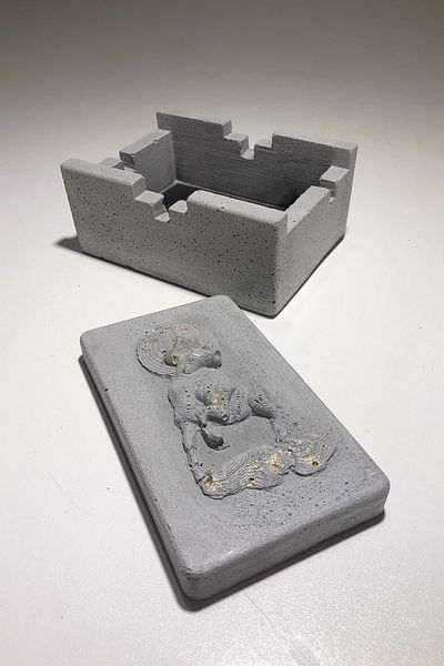 RocArt Home Zodiac Series Concrete Ashtray Taurus Taurus Gold Leaf