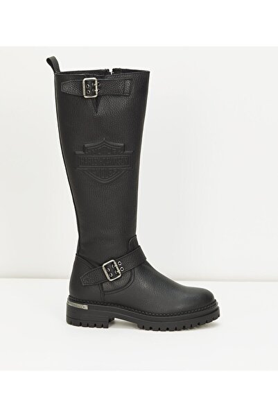 Harley Davidson HARLEY DAVIDSON 026Z100027 TROUBLE WOMEN LEATHER BLACK BOOTS