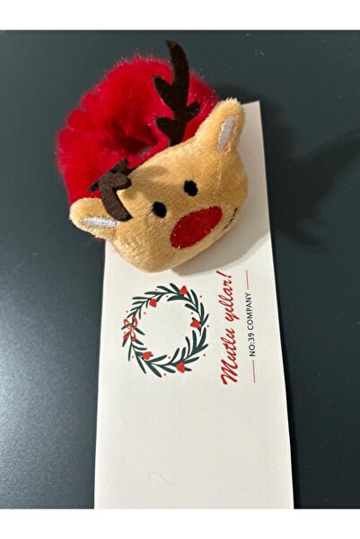 no 39 company Novogodišnji tematski pufasti medvedić sa pernatom kopčom za bagel