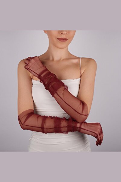 Hayalperest boncuk Uzun Şık Gelin Eldiveni Tül Eldiven Nikah/Düğün/Parti/Kostüm Eldiveni