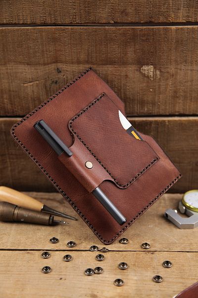 New Coast Leather 1900's Χειροποίητο πορτοφόλι διαβατηρίου από γνήσιο δέρμα