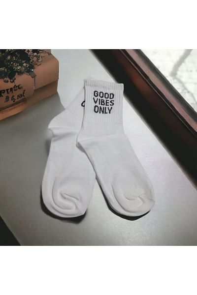 Touz College Patterned Slogan Socks