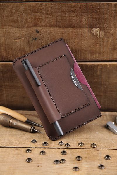 New Coast Leather 1900's Χειροποίητο πορτοφόλι διαβατηρίου από γνήσιο δέρμα