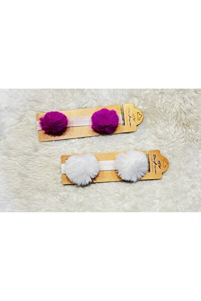 anne dokunuşu gibi KUZUM BEBE Fuchsia Pink-White 2-Piece Baby Girl Kids Banda...