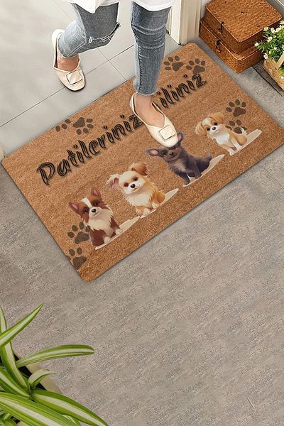 Valerine Life Set of Four Cute Dogs Wipe Your Paws Door Mat 45x70cm