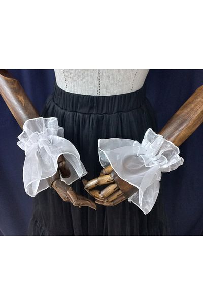es moda shop Lavin organza cuff bracelet white