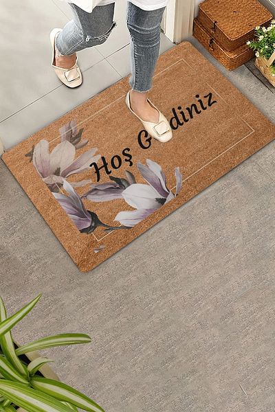 Valerine Life Powder Color Lily Flower Welcome Door Mat 45x70cm