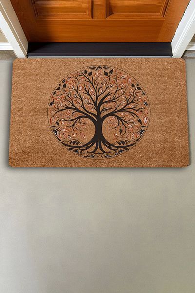 Valerine Life Vintage Walnut Wood Door Mat 45x70cm