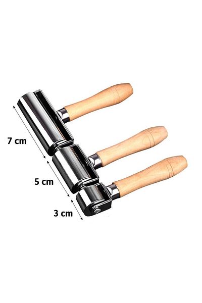 ipekbazaar Leather Hobby Metal Presser & Scrunch Cylinder Leather Hand Tool 1 Piece, 5 Cm
