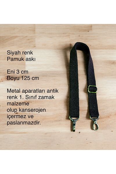 Nuggita Βαμβακερή κολόνα ρυθμιζόμενο λουράκι τσάντας χιαστί Μαύρο χρώμα