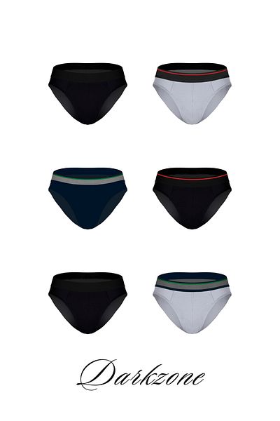 darkzone Men's 6-Piece Cotton Mixed Color Flexible Slip Briefs