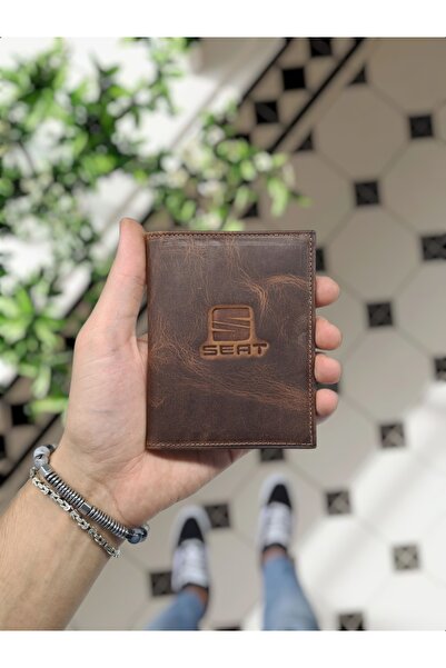 Seat Car Compatible VISSO 1904 Genuine Leather Car License Case Custom Bag for Name Male Female Model