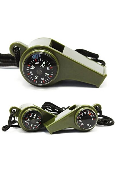 Emrah Gültekin Loud Sound Search and Rescue Whistle with Thermometer and Compass Suitable for Earthquake Zones Thermometer Compass Whistle