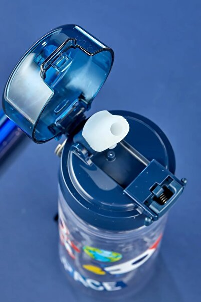 OPTİZON Space Blue Primary School Water Bottle 100% Leak Proof Water Bottle Space Water Bottle