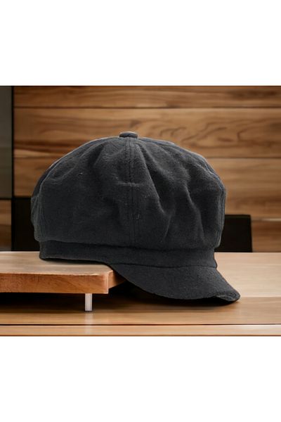 Shopiolog Women's Winter Stamp Wool Floppy Hat Cap Beretta