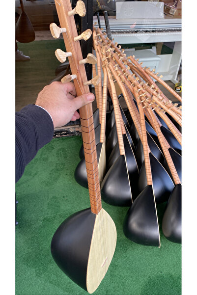 3M Atölye Saz Bağlama Uzun Sap Kompozit Saz Öğrenci Sazı Siyah Saz
