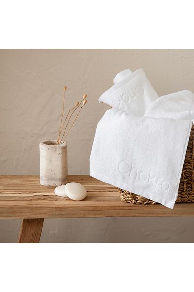 Chakra Set of 3 Towels - 50X90 cm - White