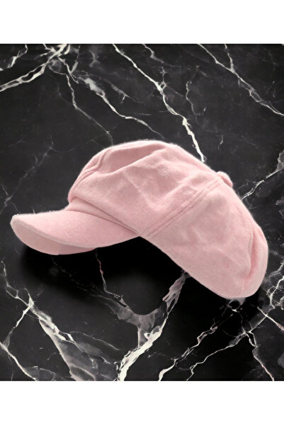 Shopiolog Kadın Kışlık Kaşe Yünlü Dökümlü Şapka Kasket Baretta