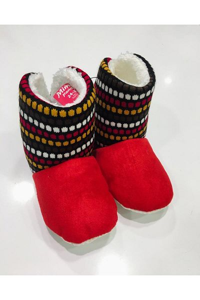 Baby Pattini Children's Home Shoes Ethnic Pattern Red