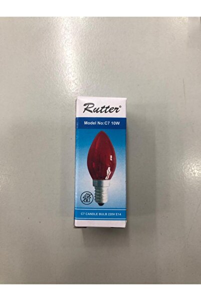 RUTTER 10w E14 Duy Gece Lambası 1 Adet Kırmızı Renk