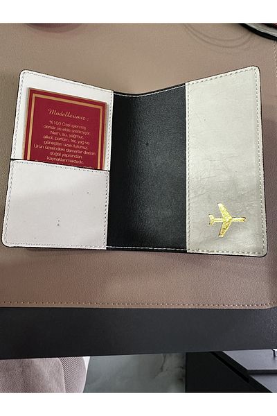 Seyahataksesuar Airplane Printed Passport Cover