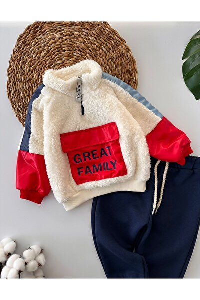 Minigimin Cicileri Baby Plush Winter Baby Boy Set - Red