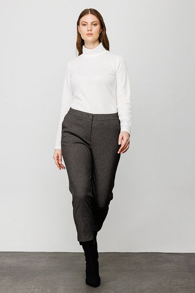Ekol Self-patterned Trousers with Elastic Waist