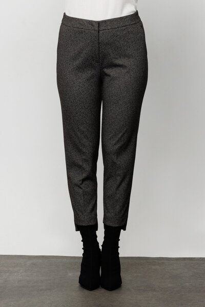 Ekol Self-patterned Trousers with Elastic Waist