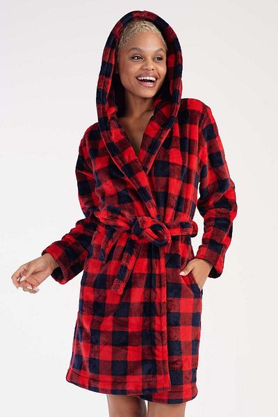 VİENETTA Women's Long Sleeve Welsoft Red Dressing Gown C3T0N4O085