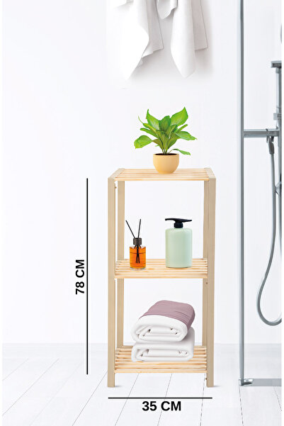 FixWood Masif Ahşap 2 katlı Modüler Raf