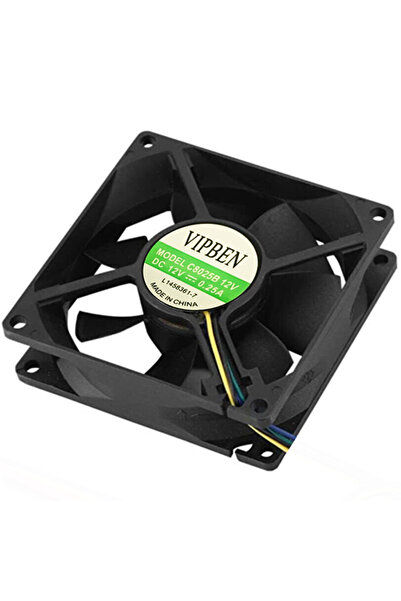 Powermaster 80x80x25 Mm 8x8 12 Volt 4 Kablolu Soketli Fan