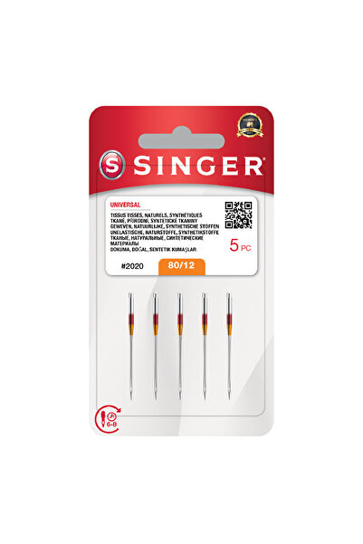 SİNGER Dikiş Makinesi İğnesi SİNGER 12 Numara Standart İğne #2020 80/12