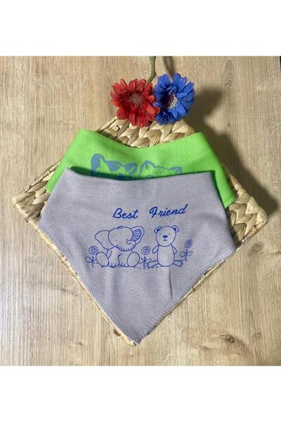 Petite Ponpon Baby Baby Scarf Bib 2 Pieces with Snap Fasteners Baby Drool Bib...