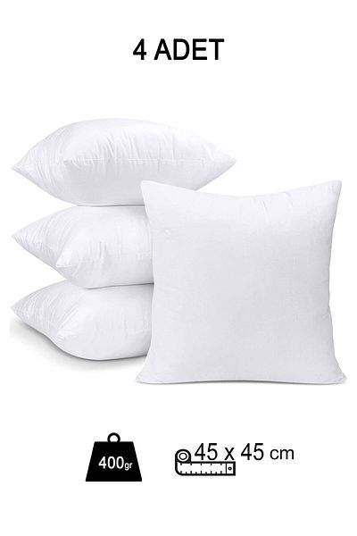 ÖZSAY HOME Premium Throw Pillow Inner Cushion - 4 τμχ 5 διαφορετικά μεγέθη σετ 45x45 30x50 40x40 43x43 50x50