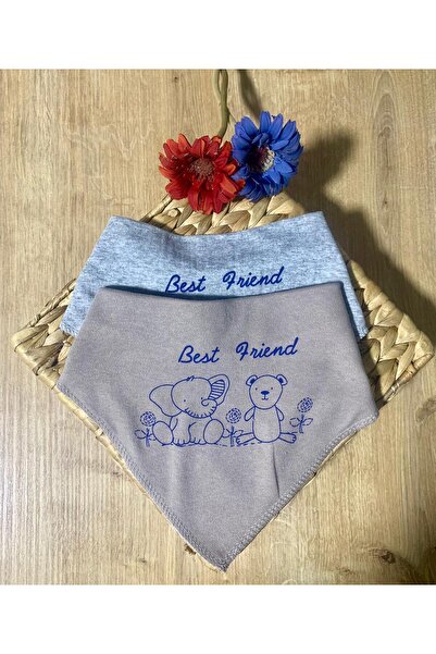 Petite Ponpon Baby Bebek Fular Önlük 2'li Çıtçıtlı Bebek Salya Önlük & Fular