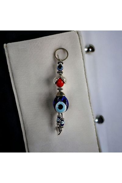 Mixperi Ladybug Keychain in Red Color Gift Box with Evil Eye Beads