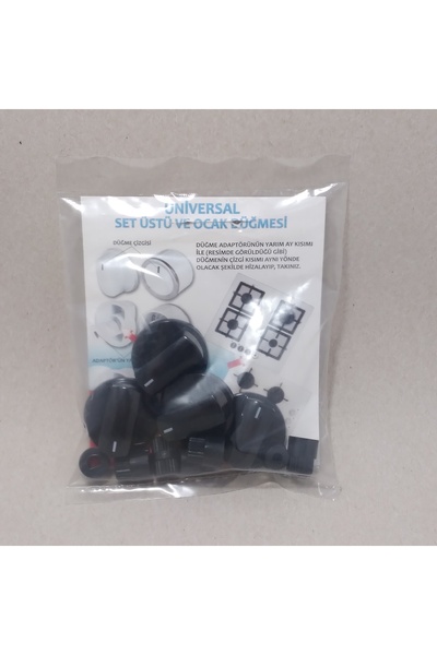 Universal FIRIN DÜĞME 4 LÜ SİYAH YASSI İNOX NO:50