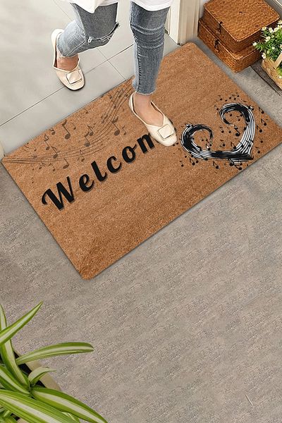 Valerine Life Music Love Welcome Door Mat 45x70cm
