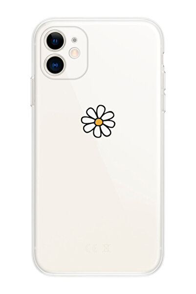 shoptocase Iphone 11 Uyumlu Papatya Tasarımlı Şeffaf Telefon Kılıfı