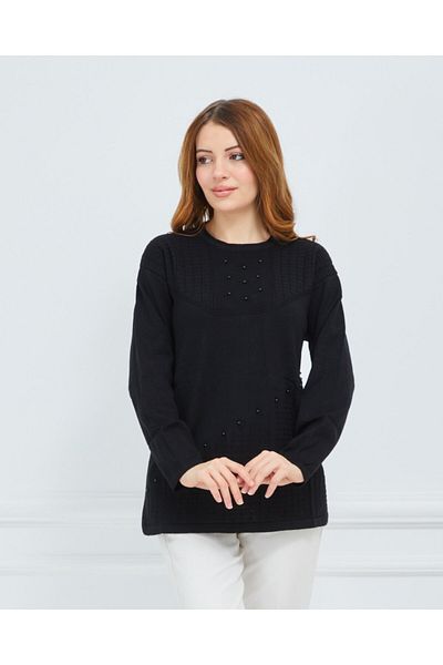 Fresh&Moda Women's Knitwear Winter Middle-Age Daily Mother Blouse Sweater