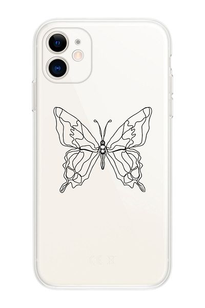 shoptocase حافظة هاتف آيفون 11 على شكل فراشة للنساء