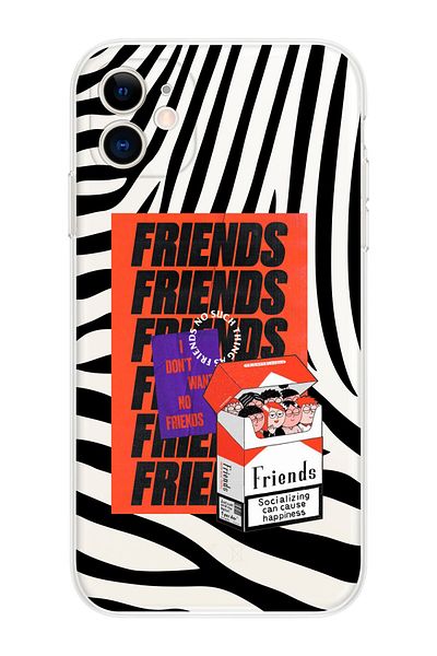 shoptocase حافظة هاتف آيفون 11 شفافة بنمط I Dont Want No Friends