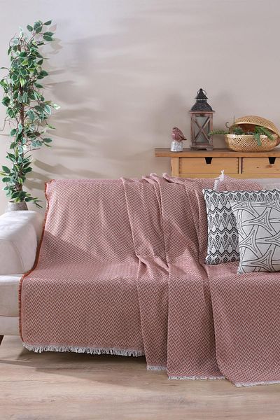 Cotonila Sofa Cover 170X210 Cm | Natural Cotton Sofa Shawl | Sofa Bed Cover