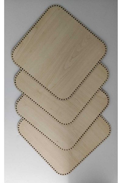 firdevsi hobi wooden basket, tray base-square-33-cm-4pcs-all color available