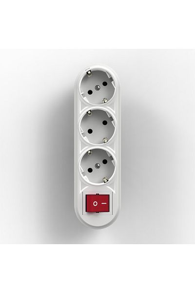 Toptancı Amca Triple Grounded Plug Socket Lale Golyat Coupler Socket (with Switch)